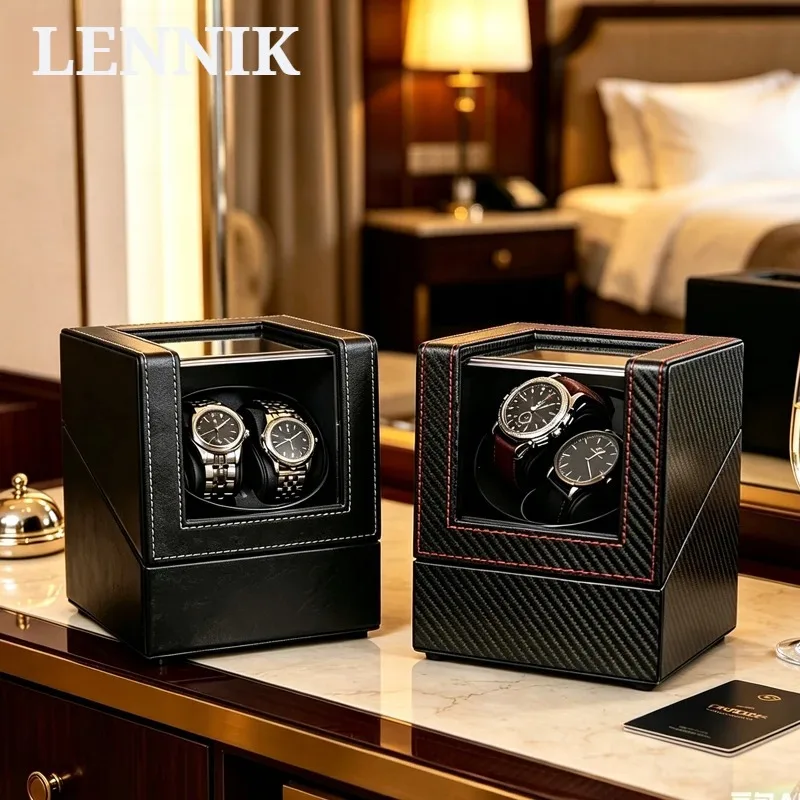 lennik-pu-ウォッチボックス-自動巻き時計用-usb充電機能付き