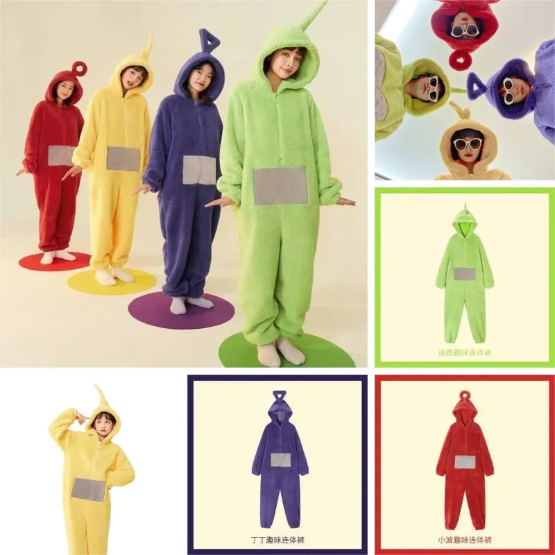 

Hot Cartoon Teletubbies Series One-piece Pajamas Creativity Exquisite Cute Autumn and Winter Keep Warm Home Wear