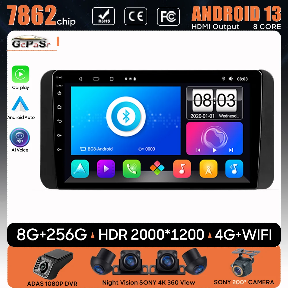 

Car Radio Android 13 For Toyota Wigo 2022 - 2023 Navigation GPS Stereo Multimedia Player Screen Android Auto 5G Wifi No 2din DVD