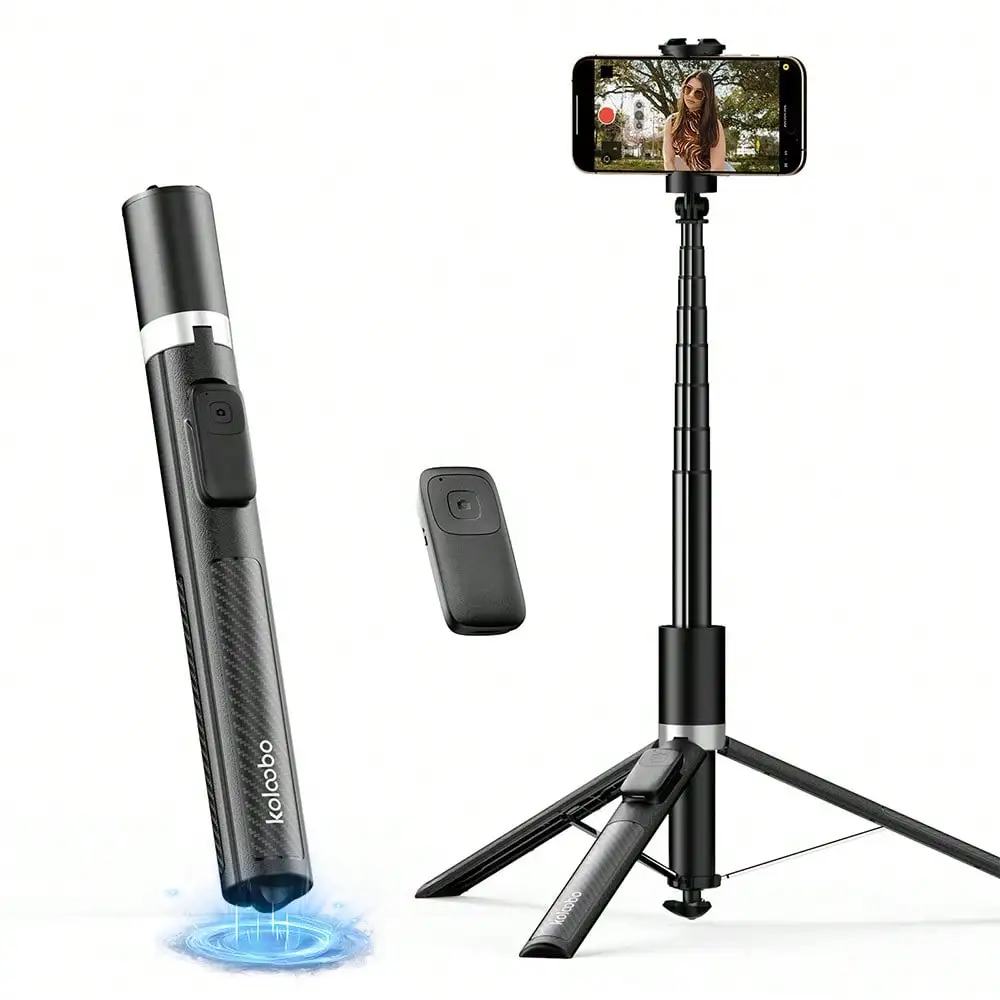 

High Quality Selfie Stick Auto Open Selfie Stick Tripod With One Click On/Off Function, Maximum Length Of 62.99 Inches, 360° Rotation Compatible With Android Phones Suitable For Shooting Videos Gift Party