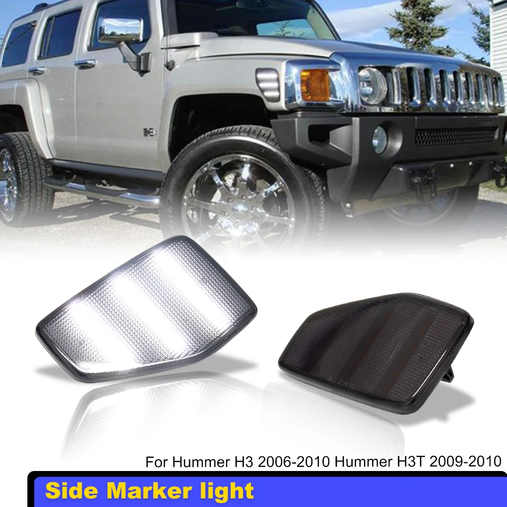 

2Pcs Canbus LED Bumper Fender Side Marker Light Turn Signal Lamps For Hummer H3 2006-2010 H3T 2009-2010 39smd Amber OEM#15873638