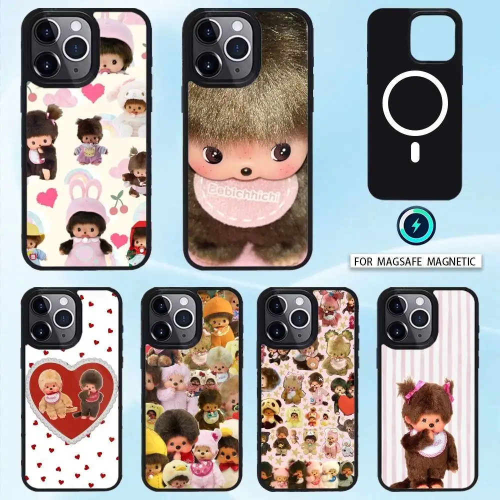 

M-Monchhichi Phone Case For iPhone17,16,15,14,13,12,11 Plus,Pro Max Magnetic For Magsafe Wireless Charging