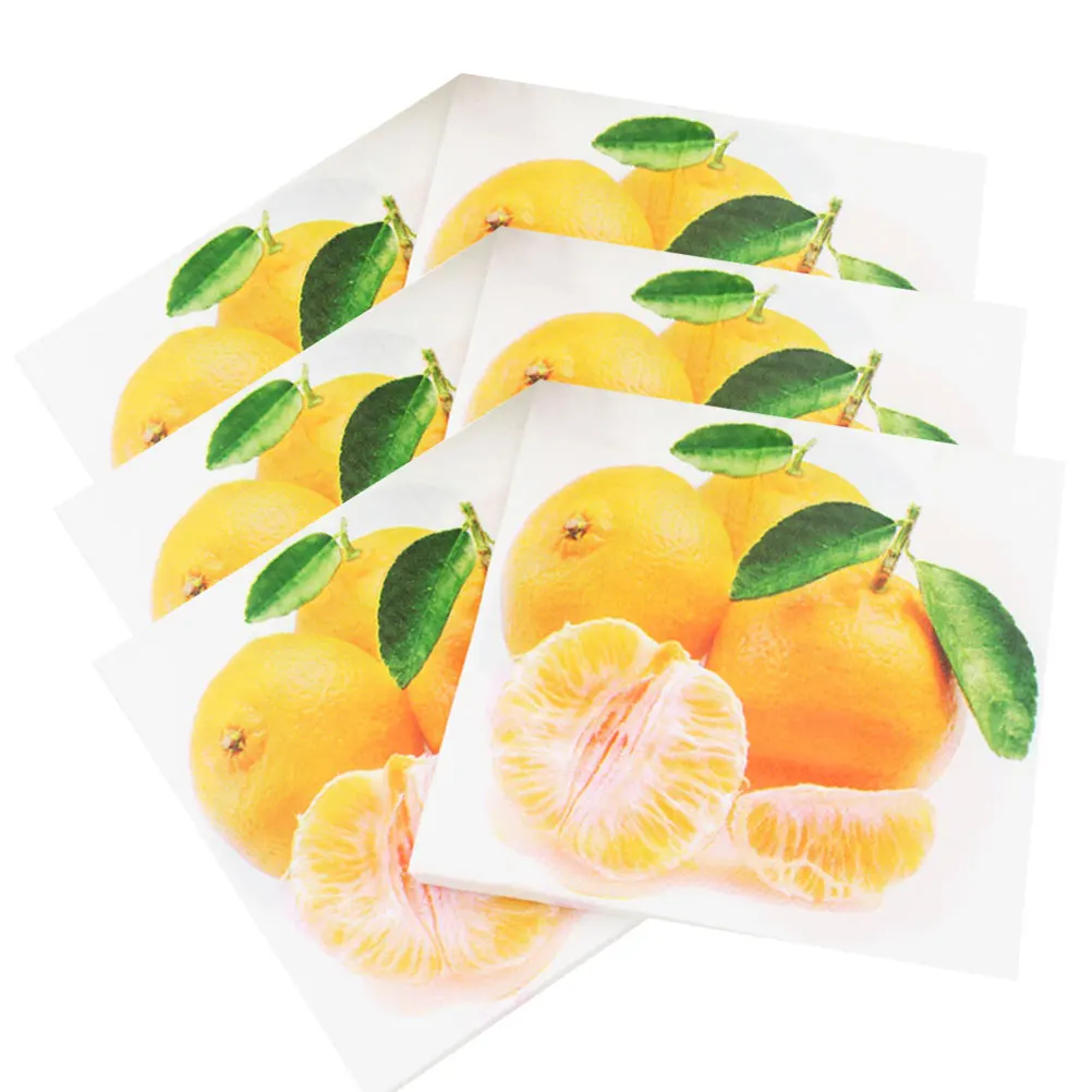 

20PCS Colorful Disposable Napkins Paper Towels Fruit Printing Absorbent Party Supplies Premium Quality Vivid Pattern