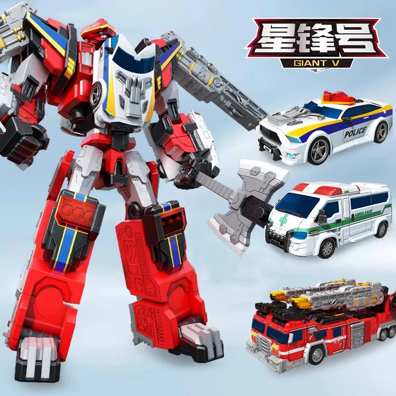 

3 IN 1 Tobot 32CM Galaxy Detectives Master Giant V Combiner Robot Toy Car Transformation ABS Model Action Figure Children Gift