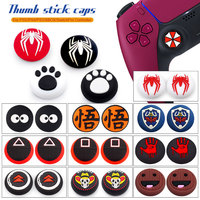 2pc Soft Silicone Thumb Stick Grip Cap For Sony Playstation 5 4 PS5 PS4 XBOX Switch Pro Controller Joystick Cover Protector Case