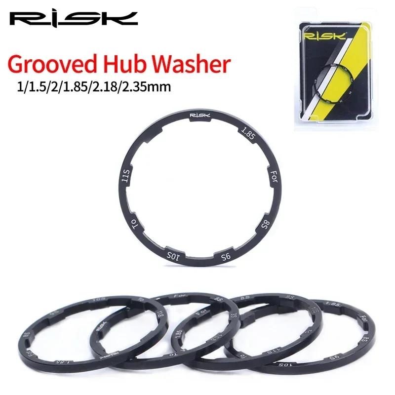 RISK 1/1.5/2/1.85/2.18/2.85mm Bicycle Hub Washer MTB Bottom Bracket Spacers Flywheel Cassette Gasket Road Bike Freehub