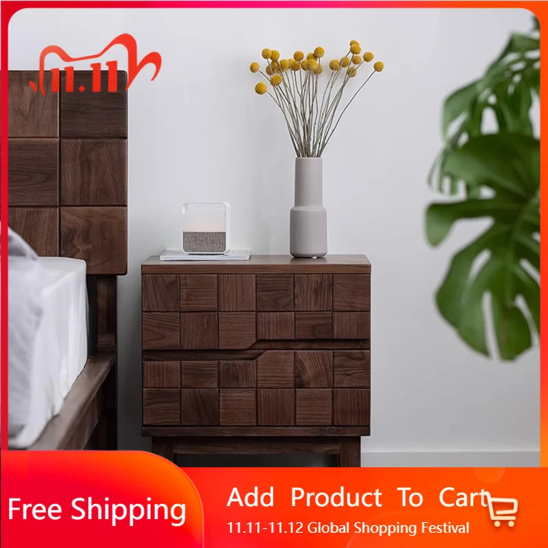 

Trendy Unique Bedside Table Modern Wood Drawers Corner Nightstand Decor Cabinets Cheap Modular Mesitas De Noche Patio Furniture