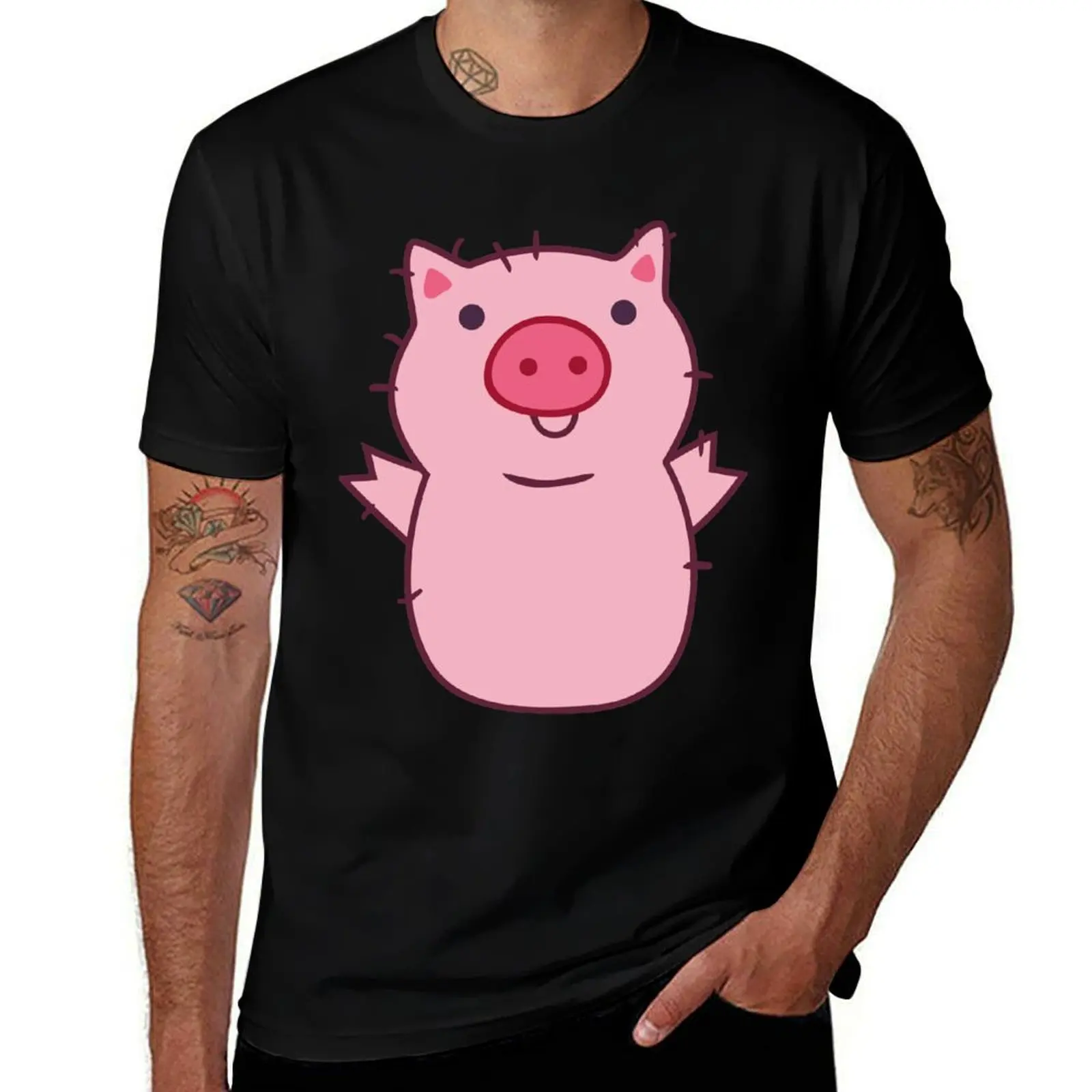 Waddles T-Shirt graphics oversized t shirt sweat mens t shirts casual stylish