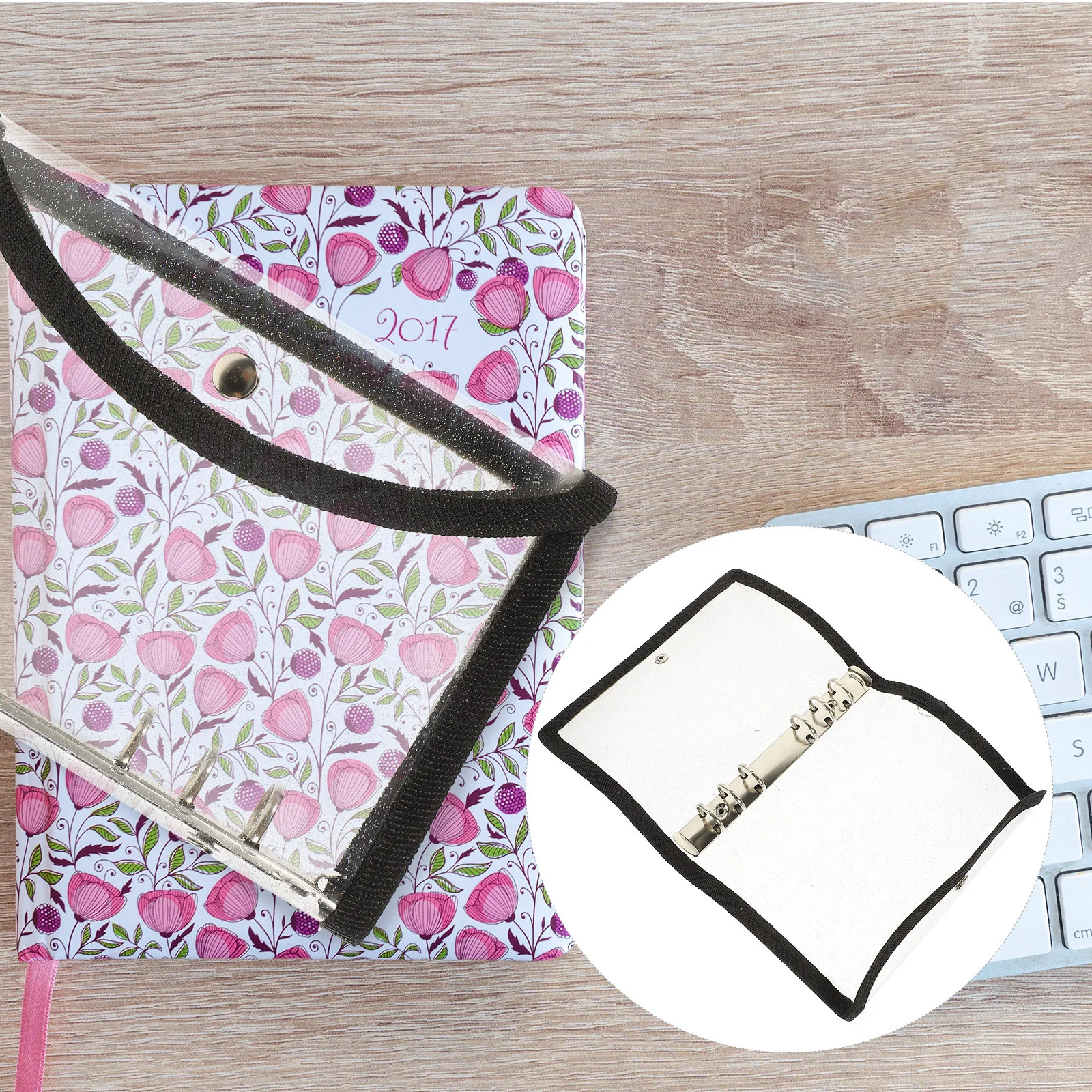 غطاء غلاف أوراق فضفاضة من مادة PVC غلاف دفتر ملاحظات من البلاستيك الشفاف A6 دفتر ملاحظات مجلة القصاصات مخطط حامي الموثق #1