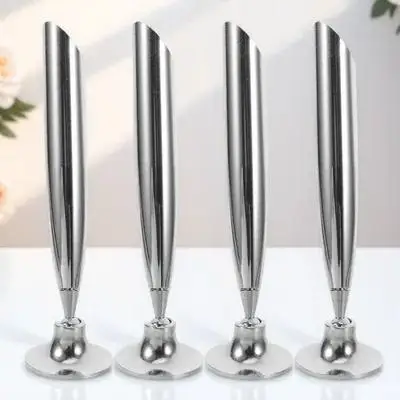 4 قطعة معدنية واحدة للمكتب قاعدة دوارة تصميم بسيط حامل مكتب مدرسة فندق استخدام حامل القلم الرصاص قاعدة نافورة #6