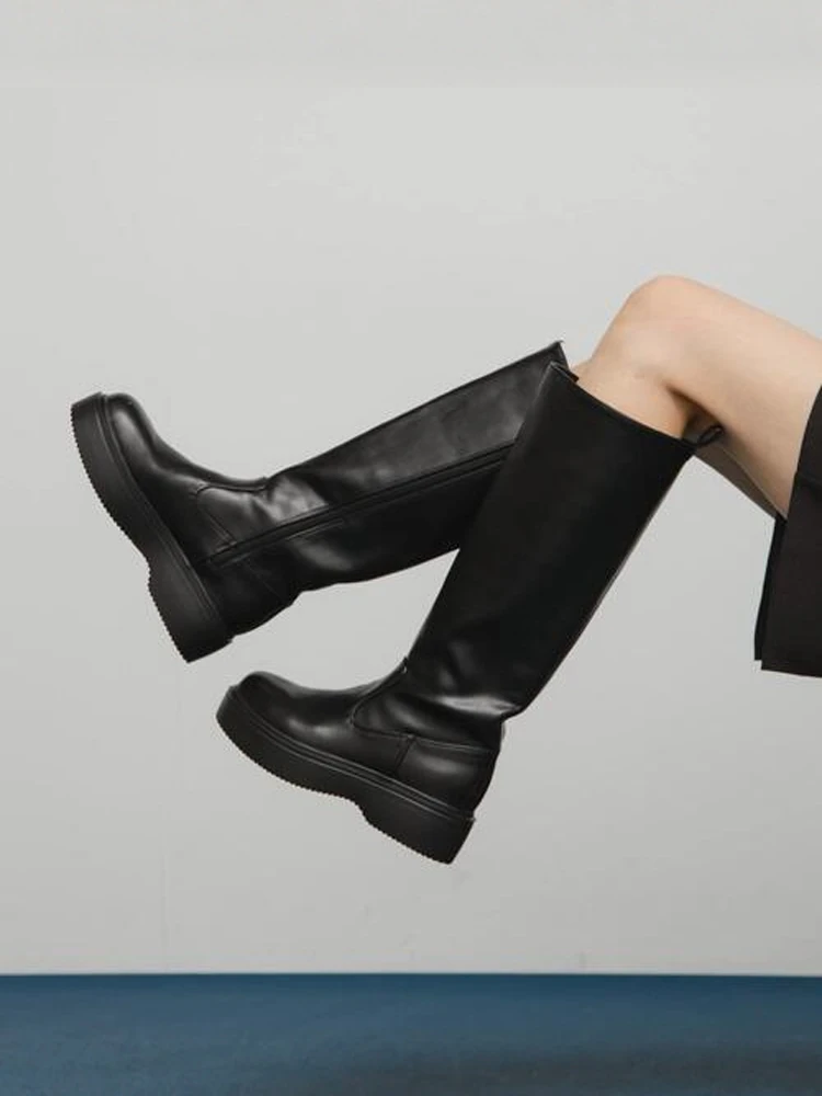 

KBF High Quali Japanese Sle Thi Heel Heightening Slimming Long Knight Boots Women's High Tube Boots Versatile Everyday ...