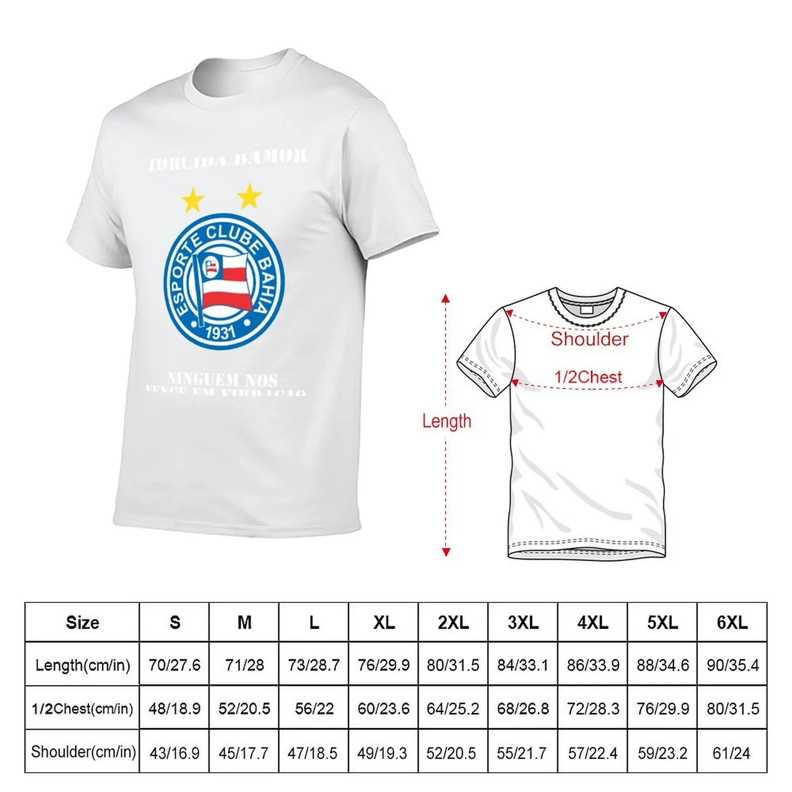 تي شيرت BAHIA FC تي شيرت مصمم للرجال تي شيرت برسوم جرافيك