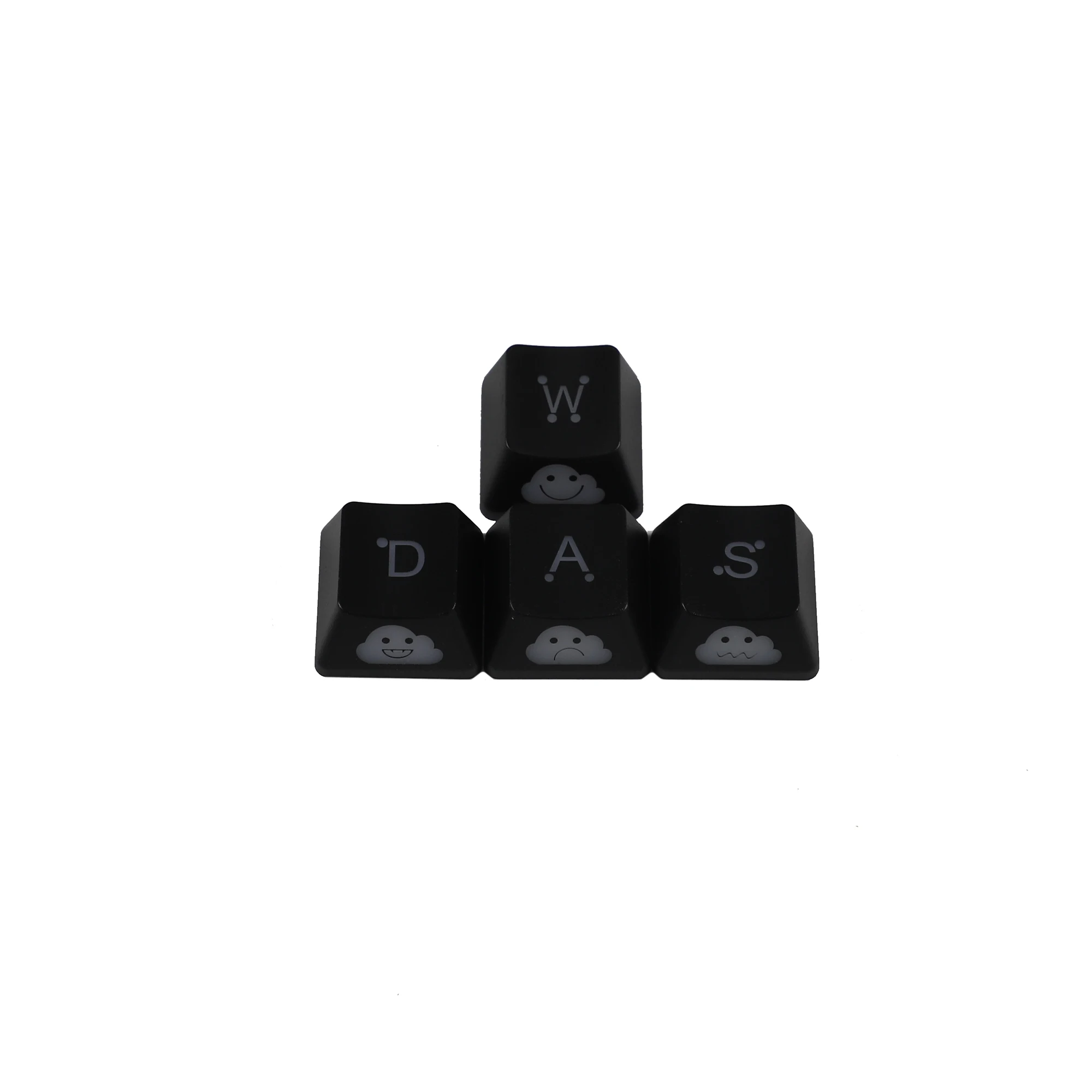 Brilho da espessura dos keycaps 1.5mm do relâmpago-bebê da seta de wasd do perfil do oem através dos keycaps para o teclado mecânico do jogo de mx