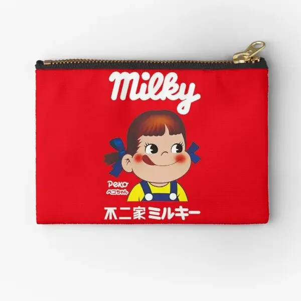 Milky Peko Chan  Zipper Pouches Money Packaging Wallet Women Men Cosmetic Underwear Storage Small Panties Key Pure Socks Pocket