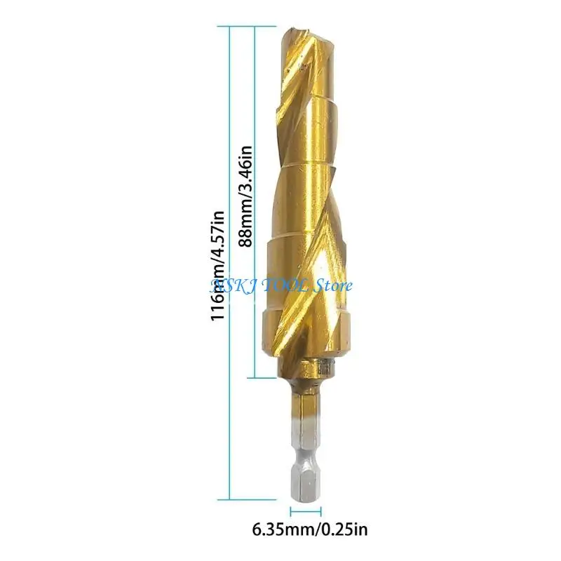L8RC INDUSTRIAL INDUSTRIAL PASSO PROPRIE Impatto da 1/4 pollici SHANK HATO ACCIAIO