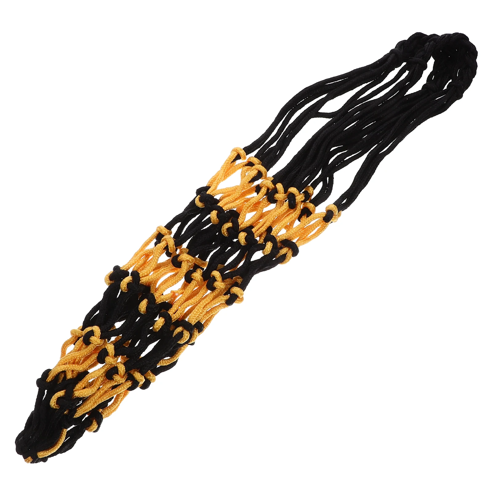 S Tas Jaring Bola Jaring Penyimpanan Basket Kantong Pembawa Portabel Dewasa Hitam Kuning Multi Fungsi Olahraga Ganizer
