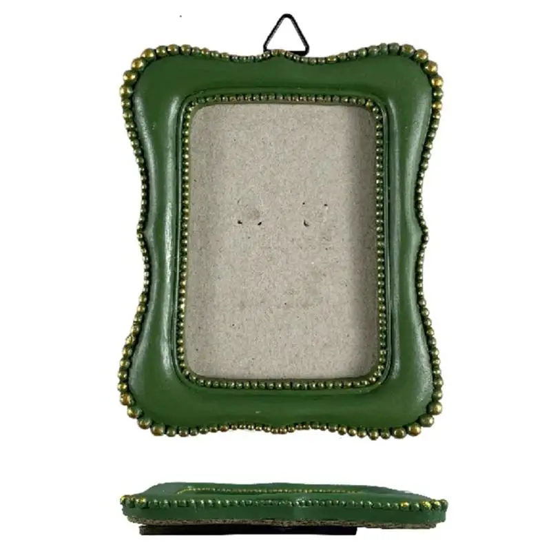 E8BD Resin Photo Frames Mini Photo Stand Ornate Picture Frames for Wall,Desk Display
