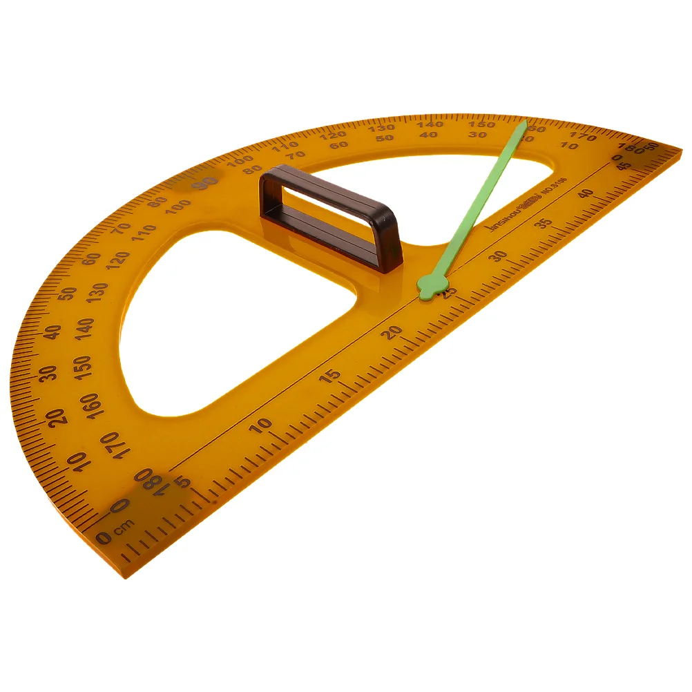 Protractor Degrees Convenient Magnetic Small Plastic Orange Tool Teacher Stationery Work