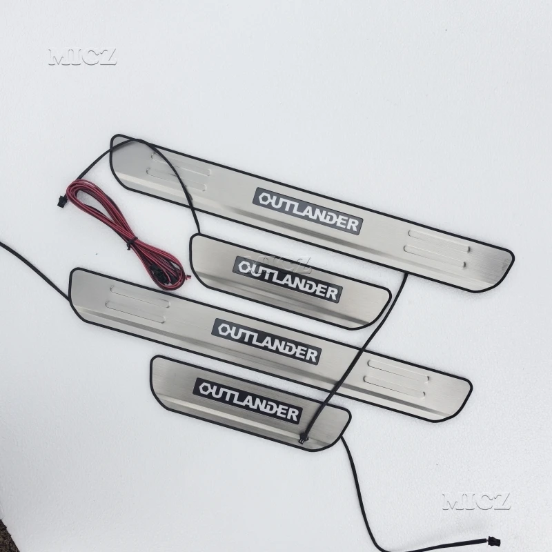 

Для Mitsubishi Outlander LED 2013-2019 автомобильные аксессуары, Стайлинг автомобиля, крышка двери автомобиля из нержавеющей стали, наружная накладка на порог
