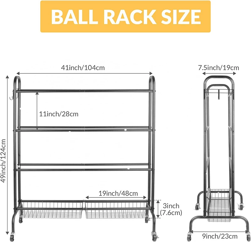 ชั้นวางอุปกรณ์กีฬาสแตนเลสขายดี ชั้นวางเก็บลูกบาสเก็ตบอล ชั้นวางเก็บลูกฟุตบอล ชั้นวางเก็บลูกบอล