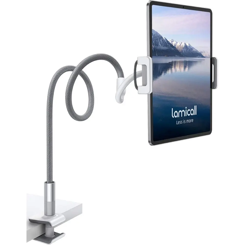 

Flexible Arm Tablet Mount, Universal Clip Stand for 4.7-10.5 Devices - Gray
