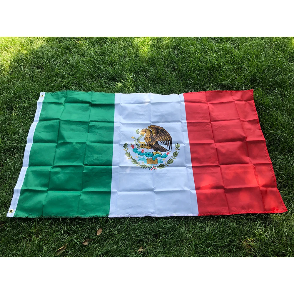 Mexico National flag 60x90cm 90X150cm polyester Hanging Printed Mex Mx Mexican National Flags Mexicanos Banner For Decoration