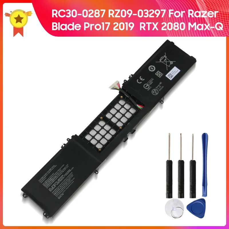 

Replacement Battery RC30-0287 4583mAh For Razer Blade Pro17 2019 RZ09-03297 RTX 2080 Max-Q High Quality Batteries With Tools