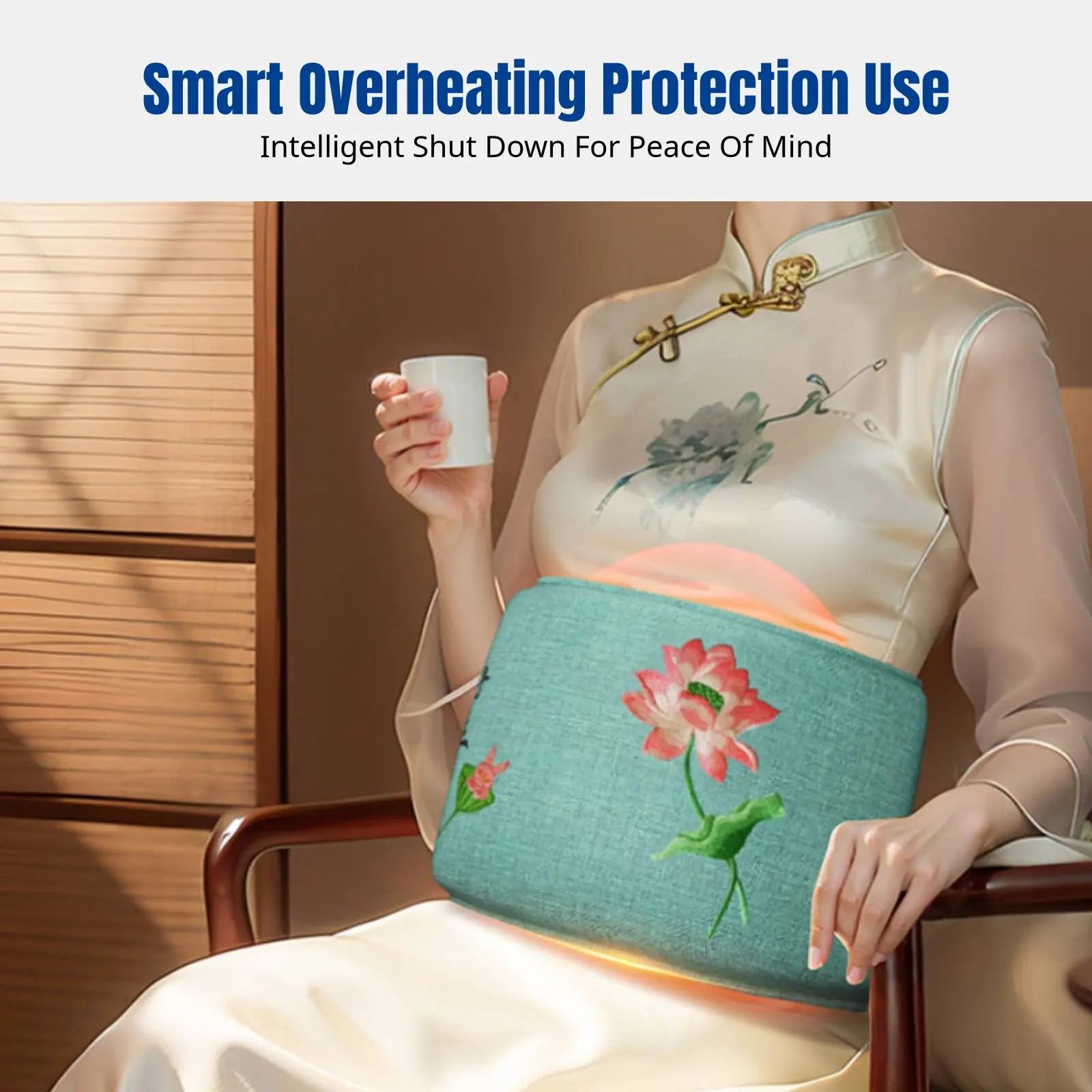 

Electric Coarse Salt Therapy Bag, Heated Moxibustion Neck Waist Belt, Smart Temperature Control, Home Care