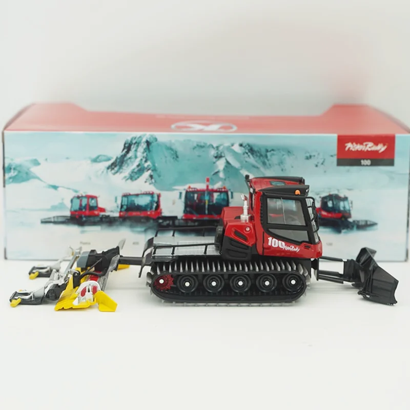 ダイキャスト 1:43 スケール ピステンブリー 100/600/600W 除雪車 合金製 シミュレーションカーモデル コレクション 装飾 男の子向けギフト おもちゃ 静態展示