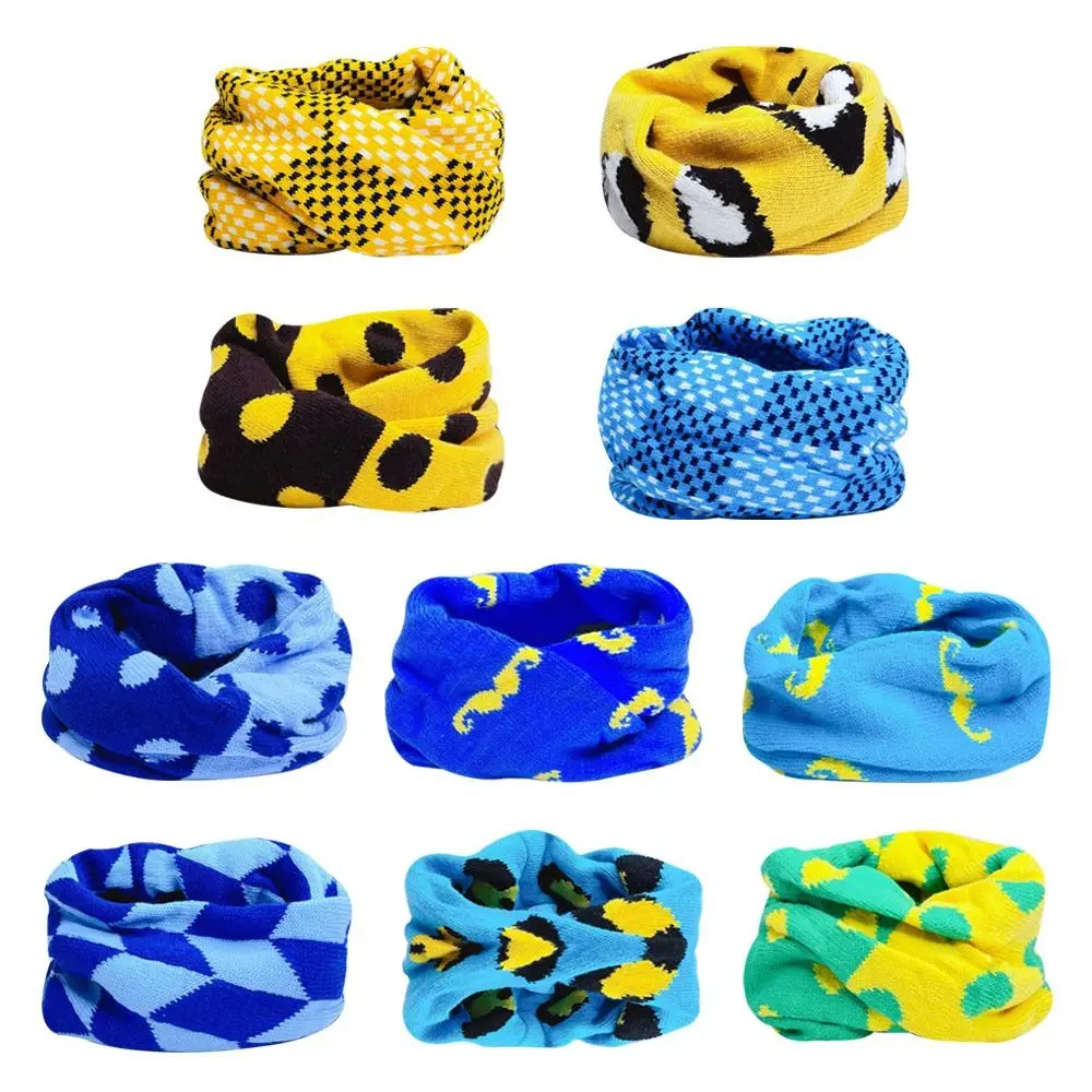 Simple Warm Winter Scarf Thick Windproof Neck Warmer Cute Soft Neckerchief Boys Girls