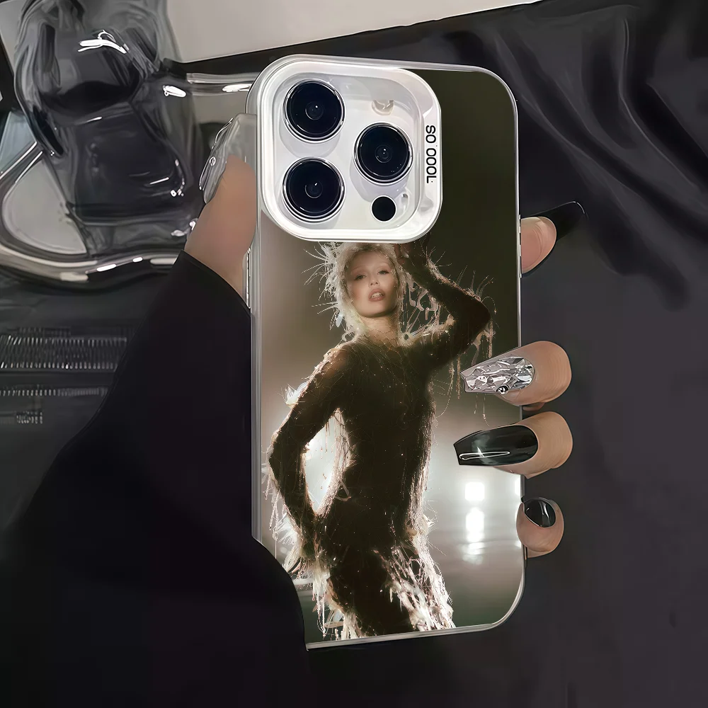 가수 M-마일리 C-사이러스 아름다운 아이폰 케이스 아이폰 12 11 13 14 15 16 17 맥스 프로 플러스 미니 보호용 IMD 컬러 케이스