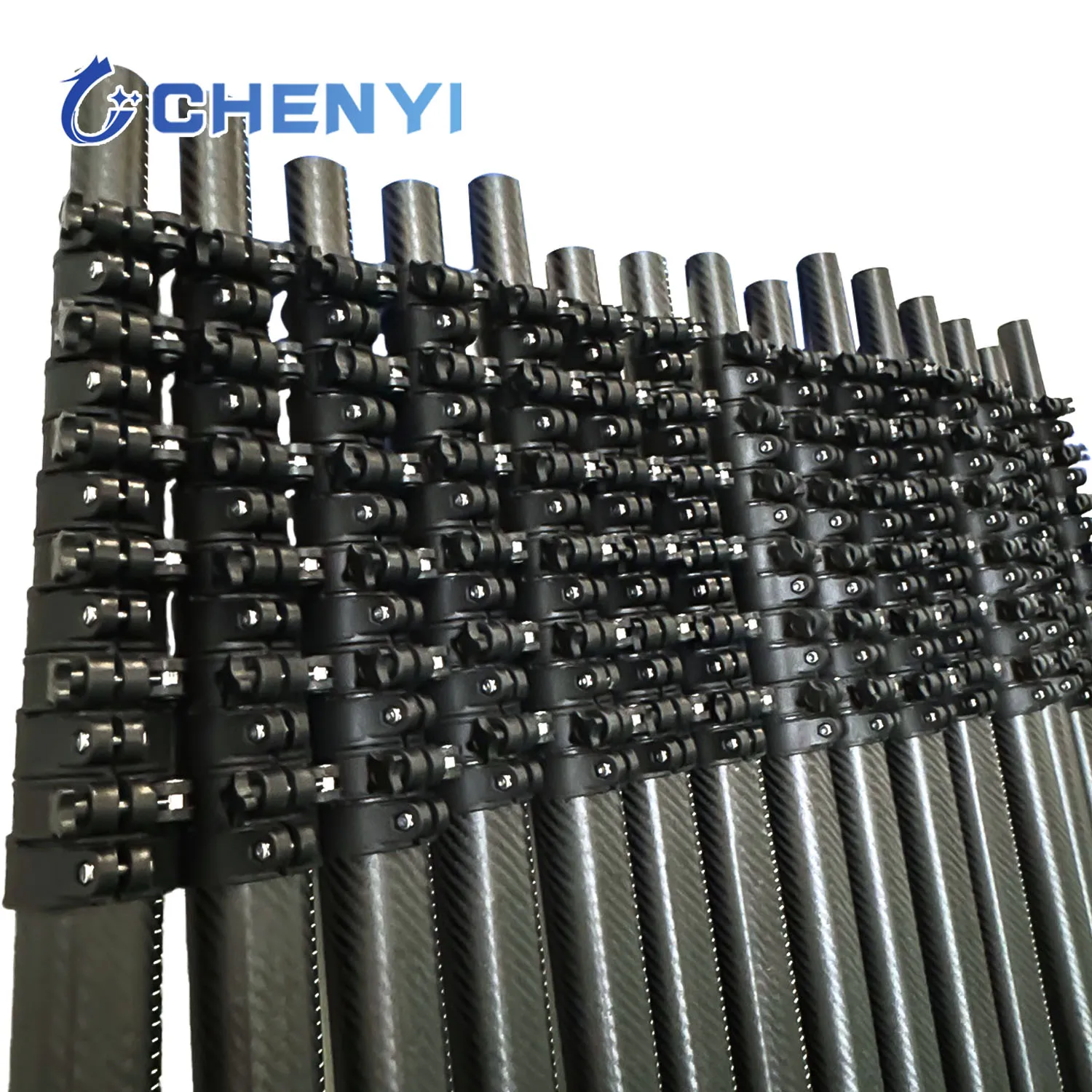 15 Meter 50ft D-shaped Carbon Fiber Telescopic Pole Water Fed Pole for Fruit Picking 6