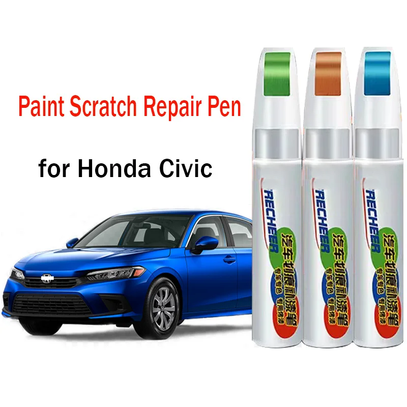 Stylo de peinture de voiture pour Honda Civic, réparation des rayures, retouche, dissolvant de rayures de peinture, accessoires d'entretien de peinture de voiture, 2024, 2023, 2022