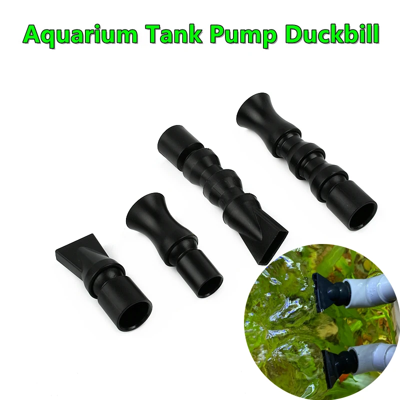 2PCS Aquarium Tank Pump Duckbill 360 Degree Adjustable Duck Horn Trumpet Mouth Water Outlet Lengthen Nozzle Return Fittings