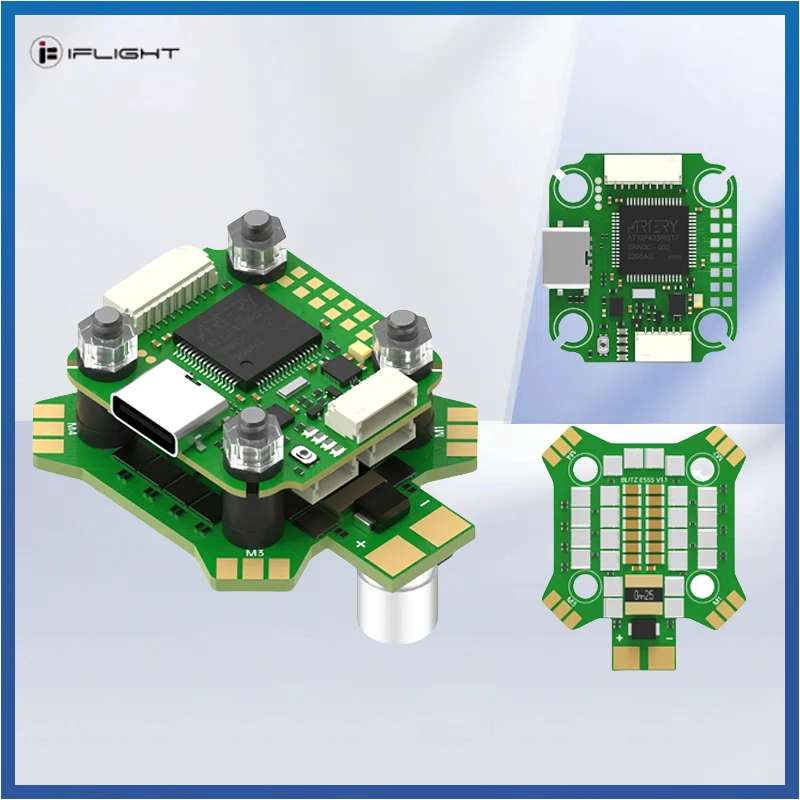 

IFlight BLITZ Mini ATF435 55A Stack with BLITZ Mini E55S 4-IN-1 2-6S ESC/ 5.8GHz 600mW Adjustable VTX for RC FPV Drone