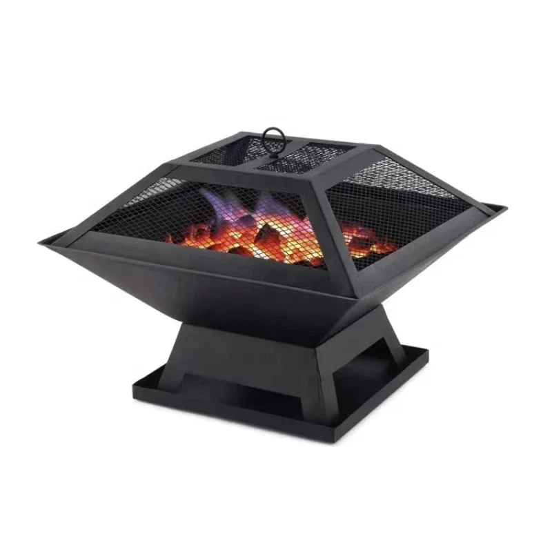 

Amazon hot barbecue stove Portable fire pit wood fire Net Outdoor brazier OEM grill for outdoor camping barbecue