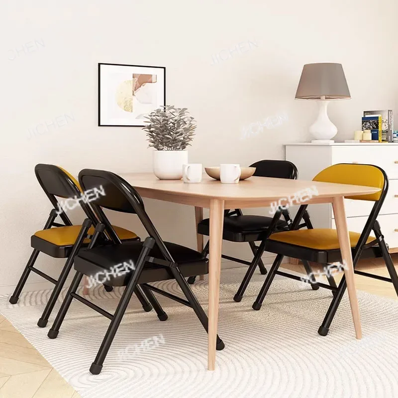 

Folding Dining Chair Living Room Simple Backrest Household Stool Leisure Portable Meuble Scandinave Buffet Computer Chair