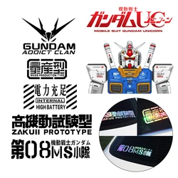 GUNDAM Personality Car Stickers Vinyl Reflective Sticker on Car Sticker Decals Suitable for Motorcycle Car Laptop Waterproof