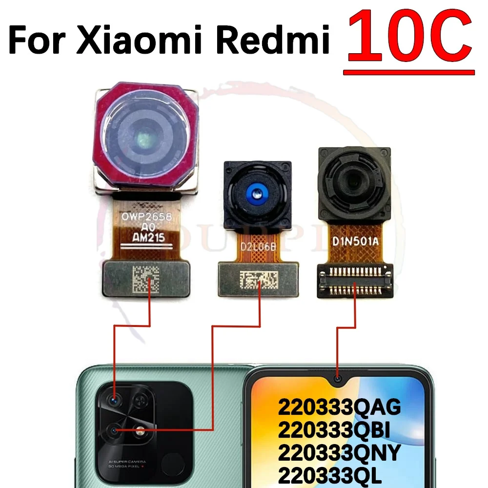 Back Main Camera For Xiaomi Redmi 10C 12C 13C Front Samll Facing Rear Camera Moduel Flex Cable Parts