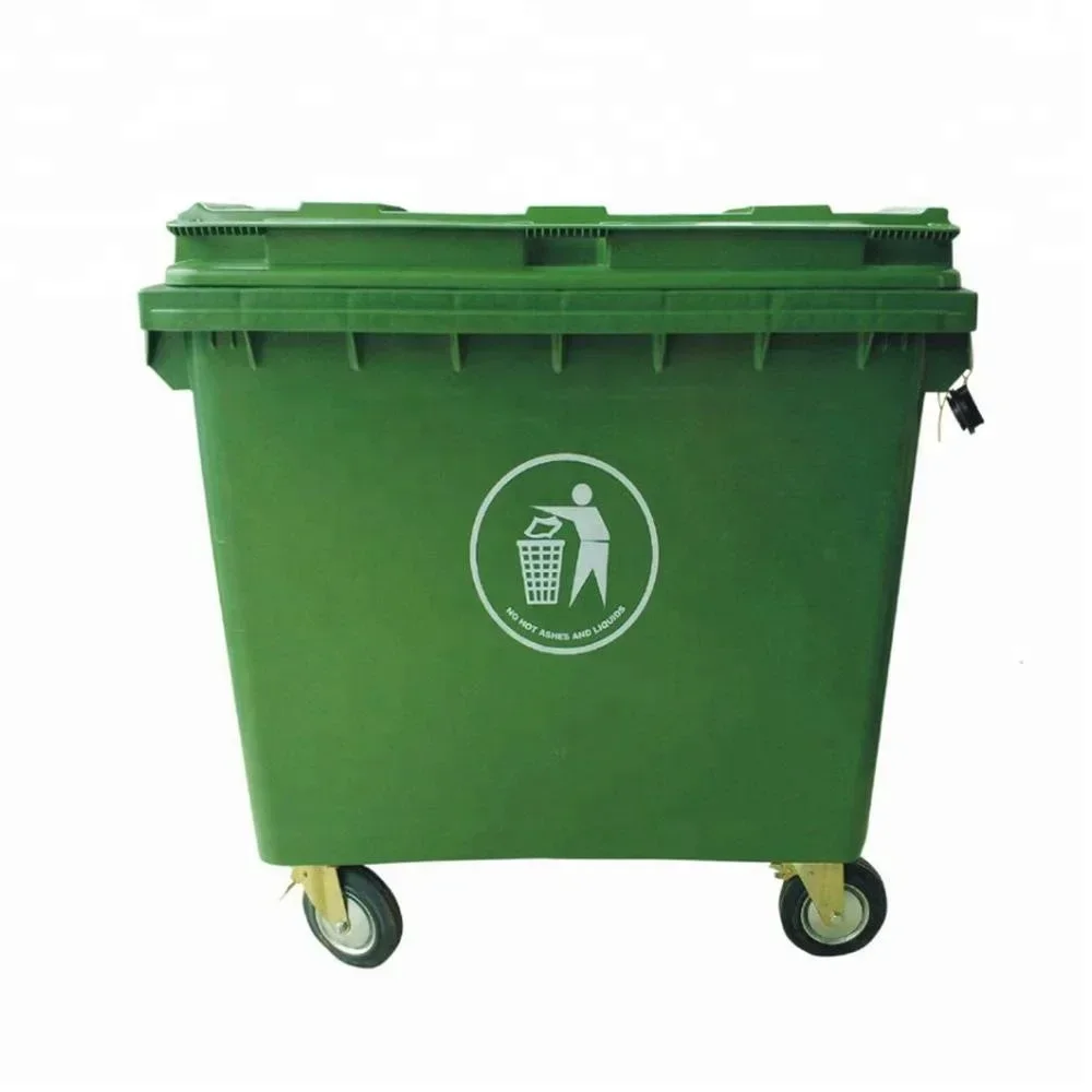 1100L plastic trash can recycle outdoor waste large garbage bins with wheels