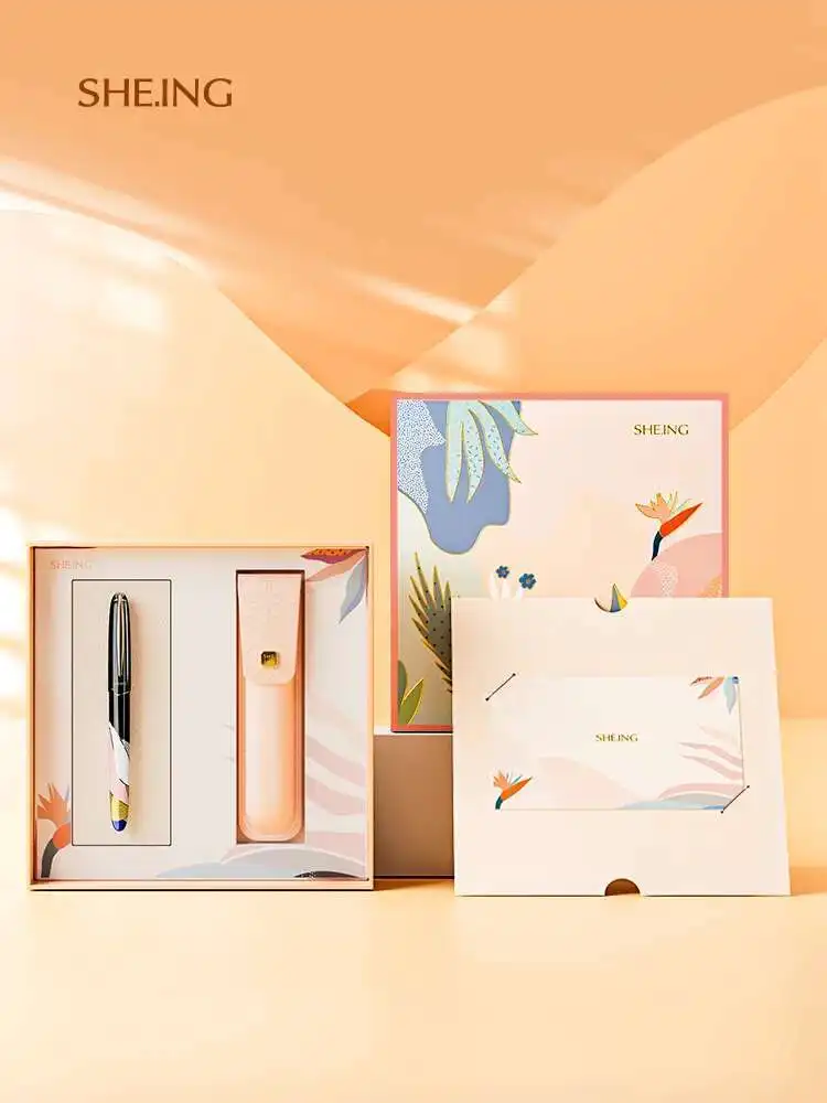 

SHE.ING S116 Флора Металлическая перьевая ручка Подарочный набор для взрослых студентов и женщин с каллиграфией, элитная изысканная высокая красота
