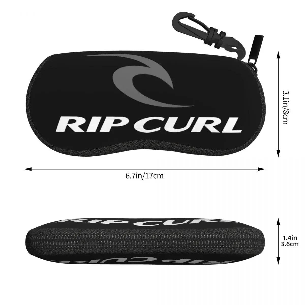 Rip Curl Logo Shell Kacamata Case Pelindung Kotak Kacamata Hitam Wanita Pria Lembut Tas Kacamata Kantong