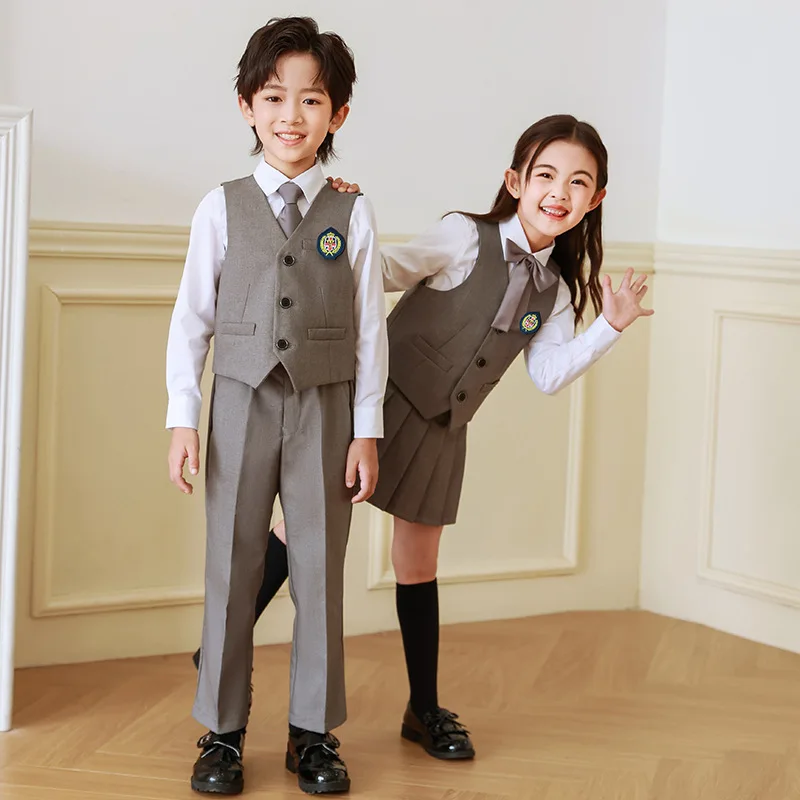 2024 Clibeso Elegant Suit for Teenagers Formal Clothes Sets for Children Kids School Uniform Brother and Sister Same Look Outfit