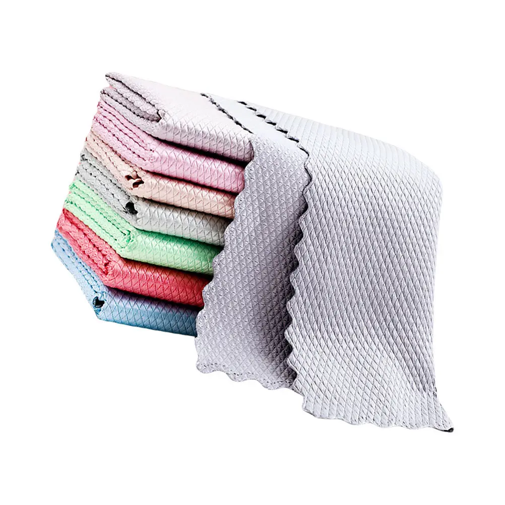 

20 шт. кухонных салфеток из микрофибры, многофункциональные, супервпитывающие, для мытья посуды, тряпки из микрофибры