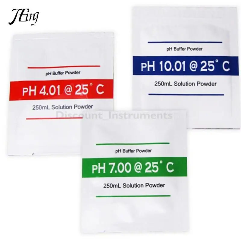 ZLinKJ 3 Bags/set 4.01 7.00 10.01 H Buffer Solution Powder for PH Test Meter Measure Calibration