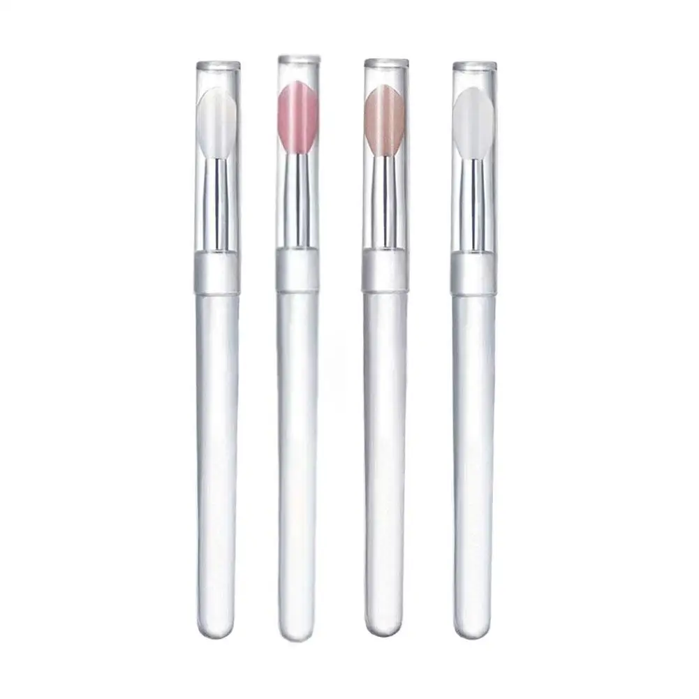 Weiche Silikon Applikator Sticks Nagel Pulver Auftragen Maniküre Pinsel Werkzeuge Waschbar Nail art Silikon Stift Für Uv Gel Polnisch