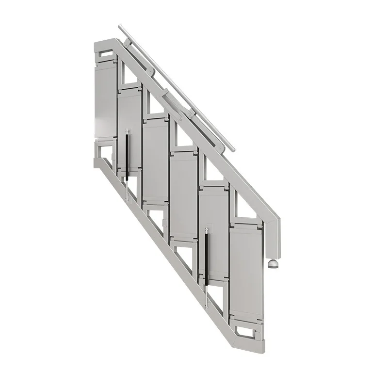 سلم قابل للطي على الحائط، سلم منزلي، جدار جانبي، سلم علوي، شقة صغيرة داخلية مزدوجة