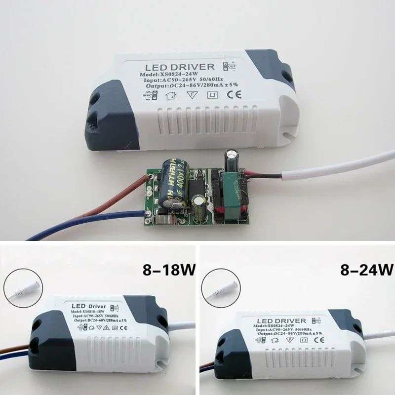 8-18W/ 8-24W LED Driver Power Supply 90-265V Transformator Convert Light Lamps Lighting Transformeply