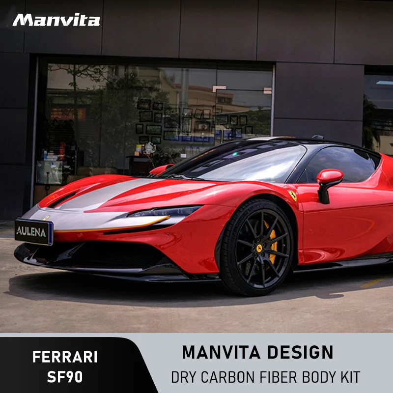 Manvita Dry Carbon Fiber Body Kit High Performance Full Dry Carbon For Ferrari SF90 OEM Style Aero kit