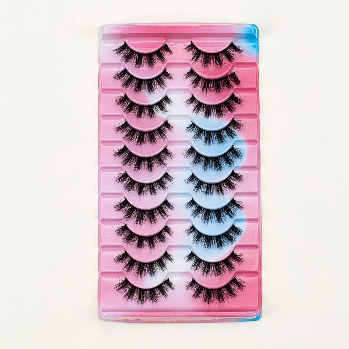Sexysheep 10 pares 3d vison cílios fofo macio fino natural extensão de cílios reutilizáveis cílios vison cílios postiços maquiagem